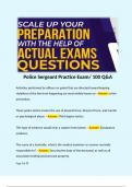 Police Sergeant Practice Exam/ 100 Q&A 