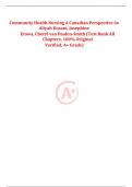 Test Bank for Community Health Nursing A Canadian Perspective 6th Edition by Aliyah Dosani, Josephine Etowa, Cheryl van Daalen-Smith (All Chapters, 100% Original Verified, Latest A+ 