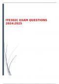 ITE302C EXAM QUESTIONS 20242025 |GUARANTEED PASS |ACCURATE ANSWERS