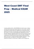 West Coast EMT Final Prep – Medical EXAM 2025