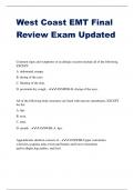 West Coast EMT Final Review Exam Updated