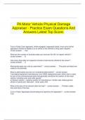 PA Motor Vehicle Physical Damage Appraiser - Practice Exam Questions And Answers Latest Top Score.