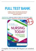 Test Bank - Nursing Today: Transition and Trends, 10th Edition (Zerwekh, 2021), Chapter 1-26 | All Chapters