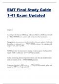 EMT Final Study Guide 1-41 Exam Updated