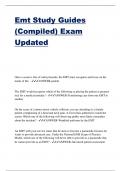 Emt Study Guides (Compiled) Exam Updated