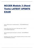 NCCER Module 3 (Hand Tools) LATEST UPDATE EXAM