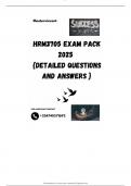 HRM3705 EXAM PACK 2025  {DETAILED QUESTIONS AND ANSWERS }