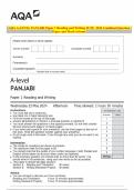 AQA A-LEVEL PANJABI Paper 1 Reading and Writing JUNE 2024 Combined Question Paper and Mark Scheme