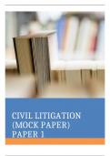  CIVIL LITIGATION (MOCK PAPER) PAPER 1  Full Marker version 2024