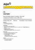 AQA AS HISTORY Wars and Welfare: Britain in Transition, 1906–1957 Component 2M Society in Crisis, 1906–1929 MAY 2024 Combined Question Paper and Mark Scheme