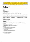 AQA AS HISTORY The American Dream: reality and illusion, 1945–1980 Component 2Q Prosperity, inequality and Superpower status, 1945–1963 MAY 2024 Combined Question Paper and Mark Scheme