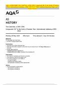 AQA AS HISTORY The Cold War, c1945–1991 Component 2R To the brink of Nuclear War: international relations, c1945–1963 MAY 2024 Combined Question Paper and Mark Scheme