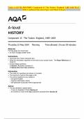 AQA A-LEVEL HISTORY Component 1C The Tudors: England, 1485–1603 MAY 2024 Combined Question Paper and Mark Scheme