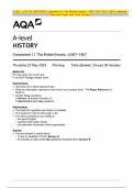 AQA A-LEVEL HISTORY Component 1J The British Empire, c1857–1967 MAY 2024 Combined Question Paper and Mark Scheme