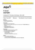 AQA A-level HISTORY Component 2B The Wars of the Roses, 1450–1499 JUNE 2024 Combined Question Paper and Mark Scheme