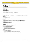 AQA A-level HISTORY Component 2R The Cold War, c1945–1991 JUNE 2024 Combined Question Paper and Mark Scheme