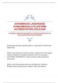 DATABRICKS LAKEHOUSE FUNDAMENTALS PLATFORM ACCREDITATION (V2) EXAM |GUARANTEED ACCURATE ANSWERS