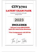 CIV3701 PACK FOR 2024  Exam pack latest complete solutions