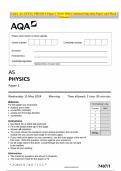 AQA AS-LEVEL PHYSICS Paper 1 MAY 2024 Combined Question Paper and Mark Scheme