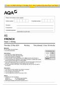 AQA AS FRENCH Paper 2 Writing MAY 2024 Combined Question Paper and Mark Scheme