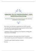 VMWARE SALES PROFESSIONAL (VSP) CERTIFICATION EXAM PREP QUESTIONS |GUARANTEED ACCURATE ANSWERS