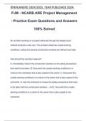 PJM - NCARB ARE Project Management - Practice Exam Questions and Answers 100% Solved