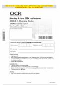 OCR GCSE (9–1) Citizenship Studies J270/02 Citizenship in action JUNE 2024 Combined Question Paper and Mark Scheme