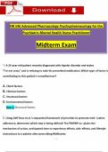 NR546 / NR 546 Midterm Exam (2024 / 2025): Advanced Pharmacology Psychopharmacology for the Psychiatric-Mental Health Nurse Practitioner, Expected Questions with Verified Answers- Chamberlain