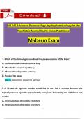 NR546 / NR 546 Midterm Exam (2024 / 2025): Advanced Pharmacology Psychopharmacology for the Psychiatric-Mental Health Nurse Practitioner, Expected Questions with Verified Answers- Chamberlain