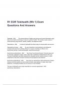 R1 EOR Telehealth (Wk 1) Exam Questions And Answers