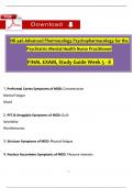 NR546 / NR 546 Final Exam Study Guide (Week 5 - 8) (2024 / 2025): Advanced Pharmacology Psychopharmacology for the Psychiatric-Mental Health Nurse Practitioner, Expected Questions with Verified Answers- Chamberlain