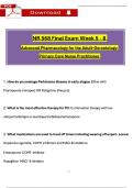 NR568 / NR 568 Final Exam Study Guide (Week 5 - 8) (2024 / 2025): Advanced Pharmacology for the Adult-Gerontology Primary Care Nurse Practitioner, Complete Study Guide Questions with Verified Answers - Chamberlain