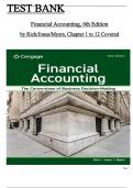 Complete Test Bank for Financial Accounting 6th Edition by Rich, Jones & Myers, All Chapters 1 to 12 & Appendix 1 & 2 Covered, ISBN: 9780357984949 (100% Verified Edition)