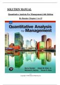 Complete Solution Manual For Quantitative Analysis for Management, 14th Edition by Render, Stair & Hale, All Chapters 1 to 15 Covered, ISBN: 9780137864966 (100% Verified Edition)