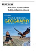 Complete Test Bank - World Regional Geography, 7th Edition by Hobbs, All Chapters 1 to 17 Covered