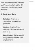 Ca foundation Quantitative aptitude Ratio proportion indices and logarithm notes 