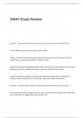 GMAT Exam Review Questions and Answers