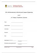 Introduction to electrical and computer engineering ENG1450 All Labs