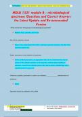 MDLB 1521 module B - microbiological  specimens Questions and Correct Answers  the Latest Update and Recommended  VersionMDLB 1521 module B - microbiological  specimens Questions and Correct Answers  the Latest Update and Recommended  Version