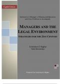 Solution Manual For Managers and the Legal Environment Strategies for the 21st Century 8th Edition by Constance E. Bagley