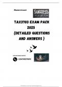 TAX3703 EXAM PACK 2025  {DETAILED QUESTIONS AND ANSWERS }