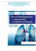 Test bank- Clinical Manifestations and Assessment of Respiratory Disease, 8th Edition By Des Jardins |All Chapters 1-45| Questions With Verified Answers Latest Update 2024-2025 Graded A+