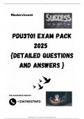 PDU3701 EXAM PACK 2025  {DETAILED QUESTIONS AND ANSWERS }