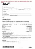 Actual 2024 AQA AS GEOGRAPHY 7036/2 Paper 2 Human geography and geography fieldwork investigation Merged Question Paper + Mark Scheme