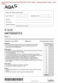 Actual 2024 AQA A-level MATHEMATICS 7357/1 Paper 1 Merged Question Paper + Mark Scheme