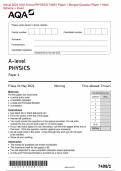 Actual 2024 AQA A-level PHYSICS 7408/1 Paper 1 Merged Question Paper + Mark Scheme + Insert