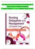 for Nursing Delegation and Management of Patient Care, 3rd Edition 