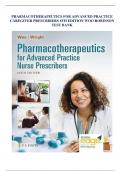 PHARMACOTHERAPEUTICS FOR ADVANCED PRACTICE NURSE PRESCRIBERS 6TH EDITION WOO ROBINSON TEST BANK