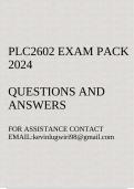 PLC2602 EXAM PORTFOLIO 2024