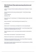 PHC 7010 Exam 2 Neuropharmacology Questions and Answers.